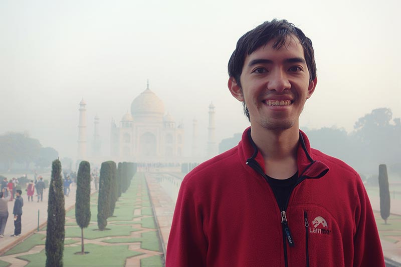 David still at the Taj Mahal