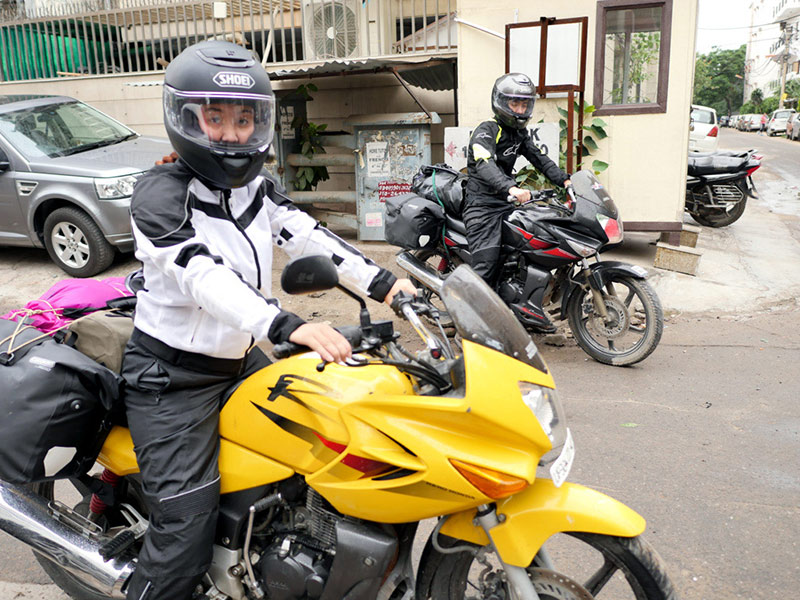 Setting out on motorcycles